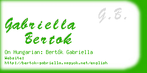 gabriella bertok business card